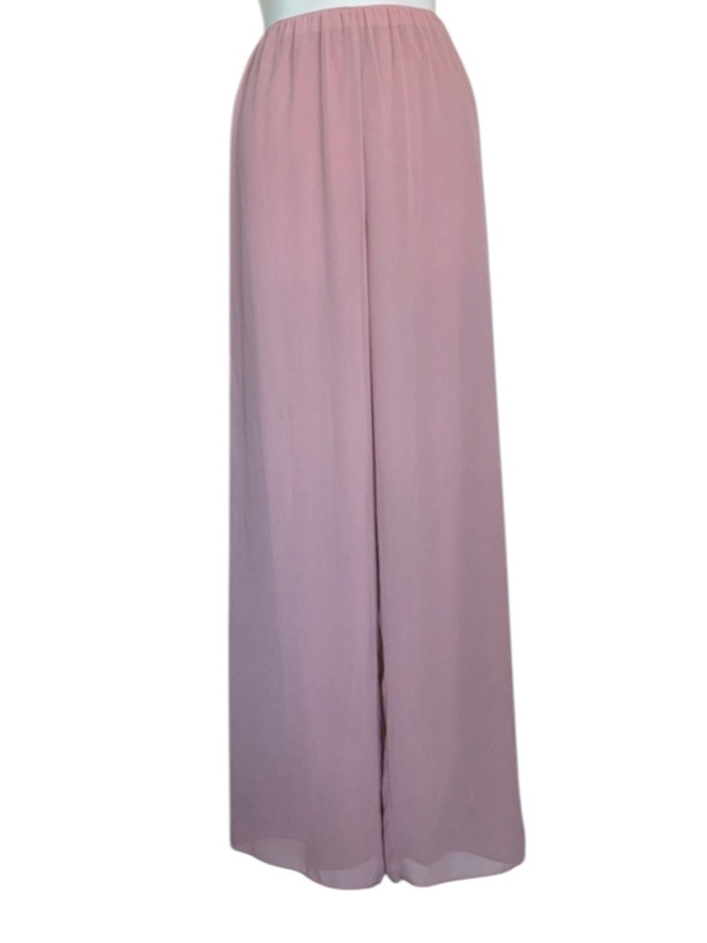 Alex Evening Pants, Women's M, Blush Pink, Wide Leg Palazzo, Elastic Waist. Euc